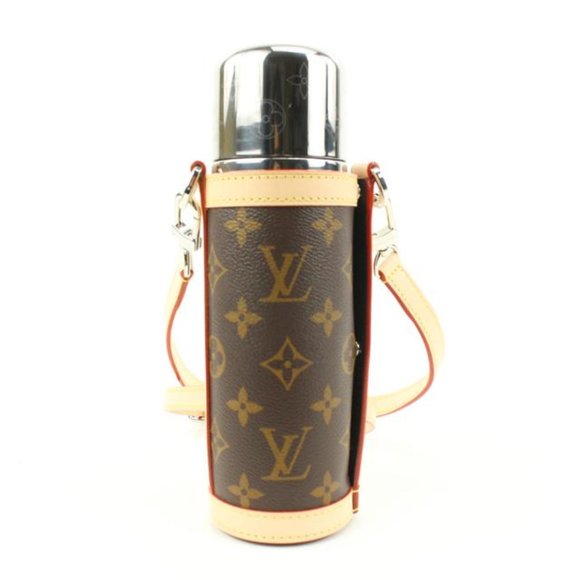 Louis Vuitton Monogram Flask Holder Thermos with Case Water Bottle 78lk524s - Picture 6 of 12